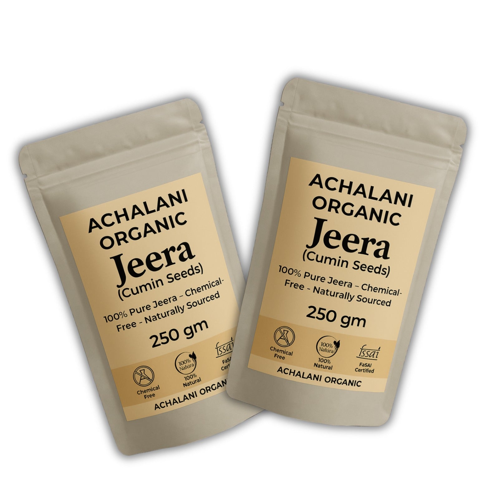Achalani Organic Jeera – Pack of 2 × 250g (Total 500g)