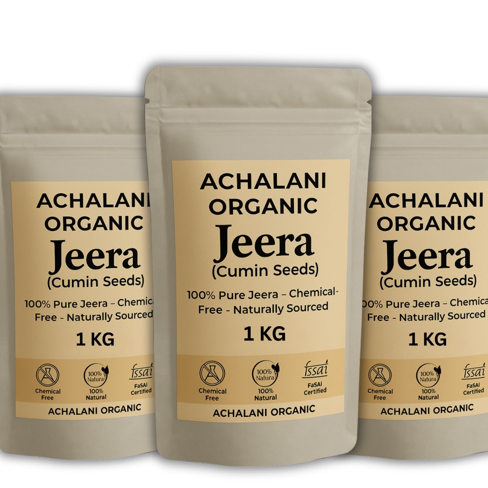 Achalani Organic Jeera – Pack of 3 × 1kg